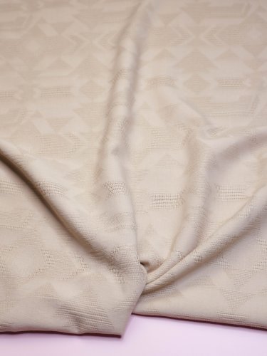 Viskose Baumwoll Jacquard mit ECOVERO™ Viskose Fasern - Vita - warm sand - meetMilk