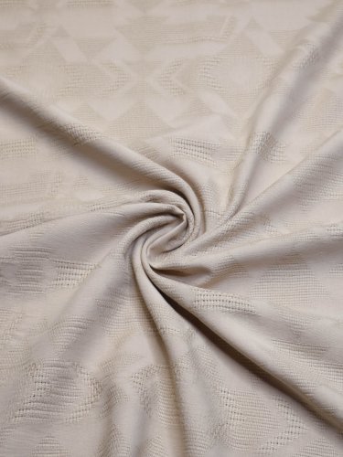 Preview: Viskose Baumwoll Jacquard mit ECOVERO™ Viskose Fasern - Vita - warm sand - meetMilk