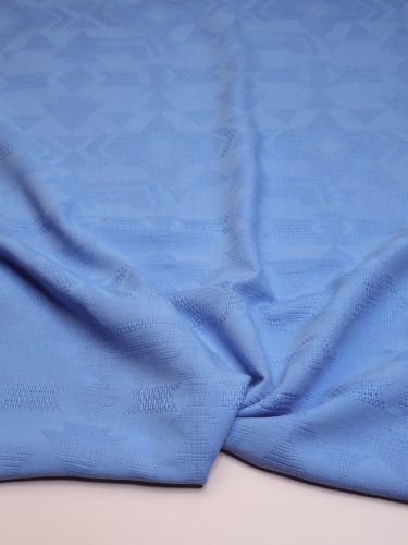 Viskose Baumwoll Jacquard mit ECOVERO™ Viskose Fasern - Vita - bright blue - meetMilk