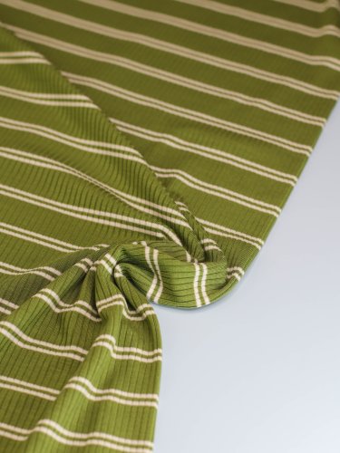 Derby Slim Stripe Jersey mit TENCEL™Modal - tea green - MeetMilk