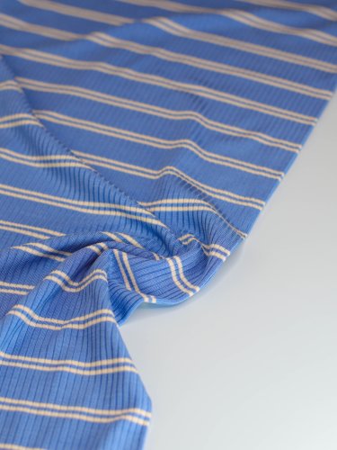 Derby Slim Stripe Jersey mit TENCEL™Modal - bright blue - MeetMilk