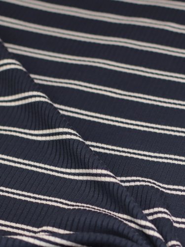 Derby Slim Stripe Jersey mit TENCEL™Modal - dark navy - MeetMilk