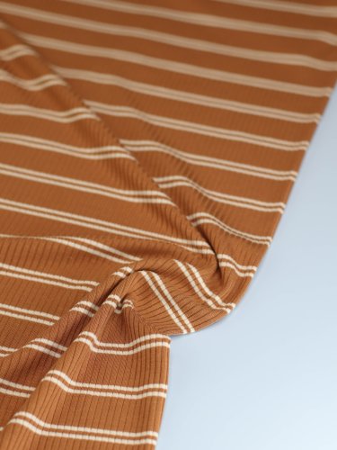 Derby Slim Stripe Jersey mit TENCEL™Modal - toffee - MeetMilk