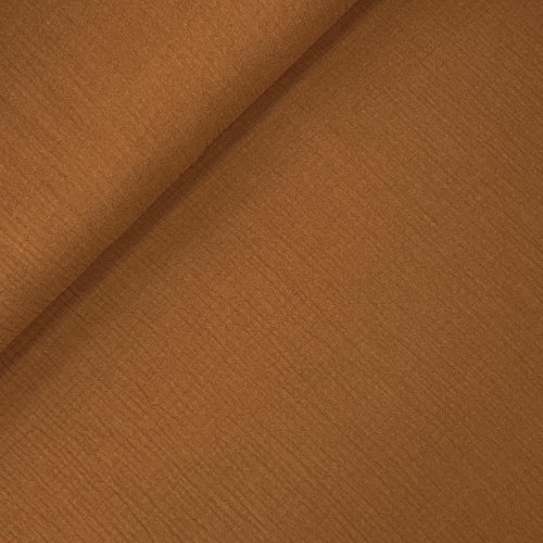 RESTSTÜCK 70cm !!! - Musselin - uni - kamel