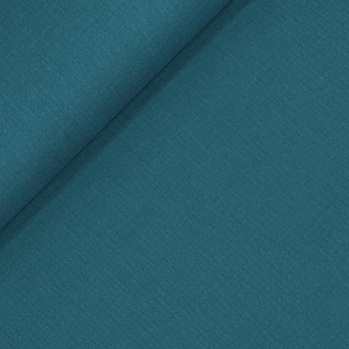 Musselin - uni - petrol