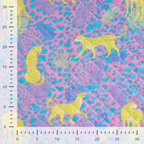 Doubleface Baumwoll Stepper - Zebra Leo - rosa/gelb