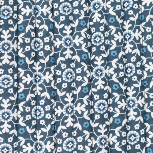 Preview: Doubleface Baumwoll Stepper - Caja Flowers - dark navy/blue