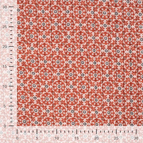 Doubleface Baumwoll Stepper - Moreen Flowers - brown/rost