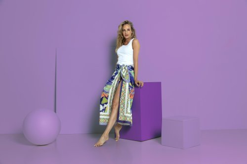 Viskose - Scarf Panel - Zazie - mint/lilac