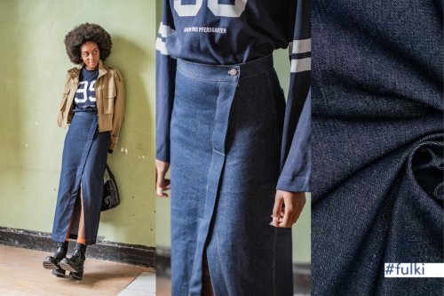 RESTSTÜCK 0,30m !!! - Denim - recycelte Baumwolle - unwashed - indigo - Fibremood No. 32