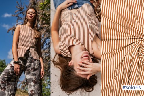 Baumwoll Stripes - brown/white - Fibremood No. 34