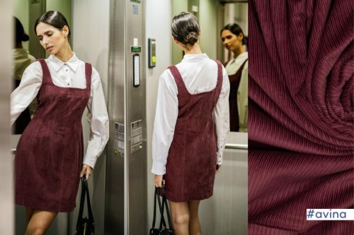 Breitcord - 8W - washed - bordeaux - Fibremood No. 36