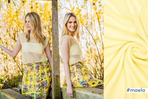 Knit - Fish net - yellow - Fibremood No. 38