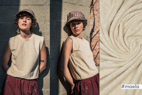 Frottee Jacquard - Struktur - ecru - Fibremood No. 38