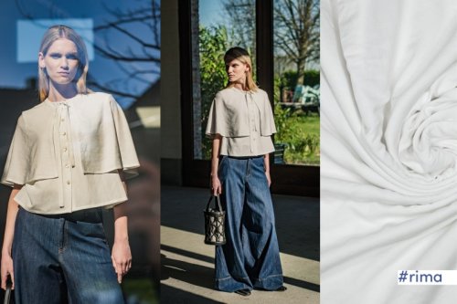 Viskose Twill - uni - white - Fibremood No. 38