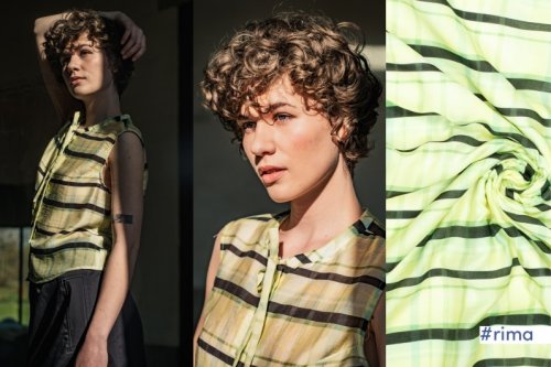 Tencel™ - Check - green/black - Fibremood No. 38