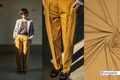 Baumwoll Popeline - stone washed - otter brown - Fibremood No. 38