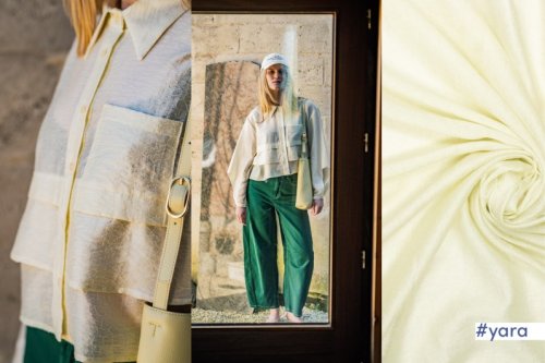 Tencel™ - Crinckle Jacquard - ecru - Fibremood No. 38