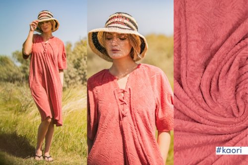 Frottee Jacquard - Struktur - ziegel - Fibremood No. 39