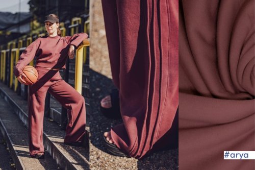 RESTSTÜCK 0,70m !!! - Sweat - recycled heavy jogging - dark brown - Fibremood Spezial No. 4