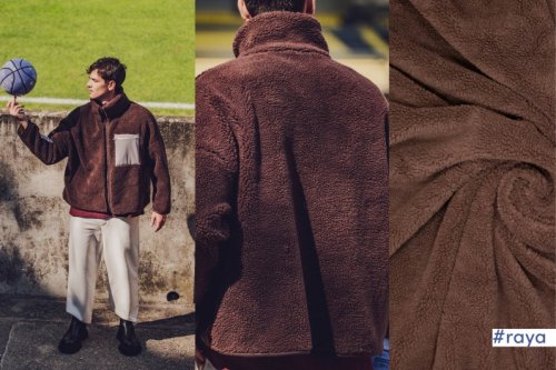 Teddyplüsch - uni - bordeaux - Fibremood Spezial No. 4