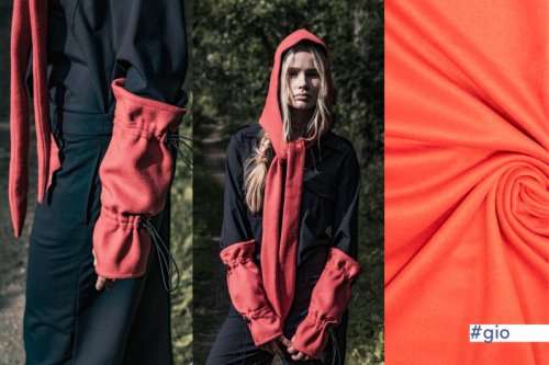 Wollmix Mantelstoff - brushed - rot - Fibremood Special No. 5