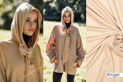 Bambus Twill - Stripes - beige - Fibremood Special No. 5