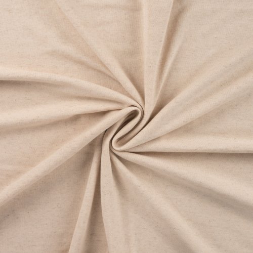 Leinenjersey - uni - hellbeige meliert