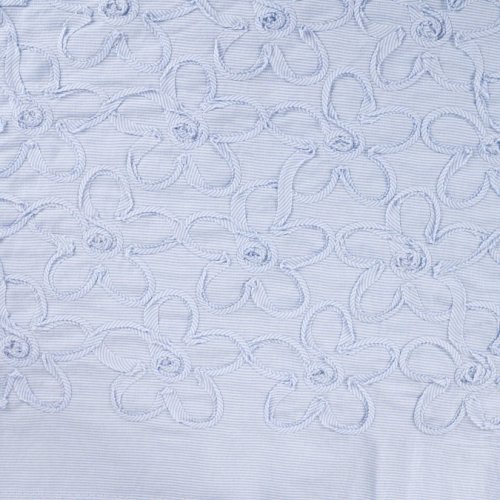 Preview: Baumwollgemisch Webware - Relief Mini Stripe - light blue