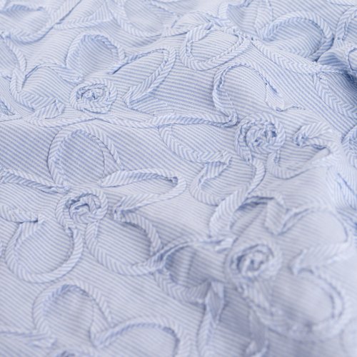 Baumwollgemisch Webware - Relief Mini Stripe - light blue