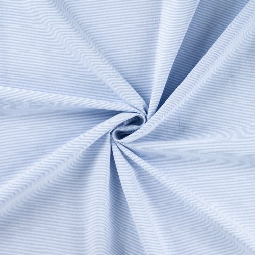 Baumwollgemisch Webware - Mini Stripe - light blue