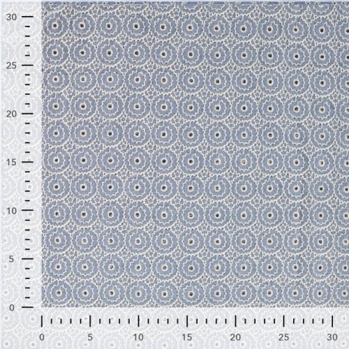 Baumwoll Webware - Circle - Embroderie - dusty blue