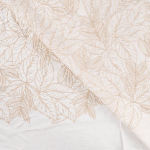 Preview: Baumwoll Webware - Ylvie - Embroderie - sand