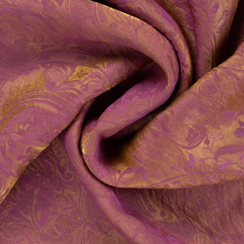 Preview: Silk Blended Jacquard - Elmira - altrosa/gold