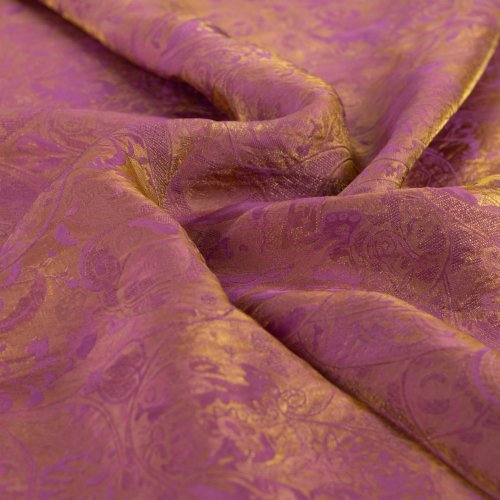 Silk Blended Jacquard - Elmira - altrosa/gold