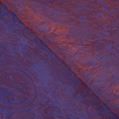 Preview: Silk Blended Jacquard - Elmira - purple/bronze
