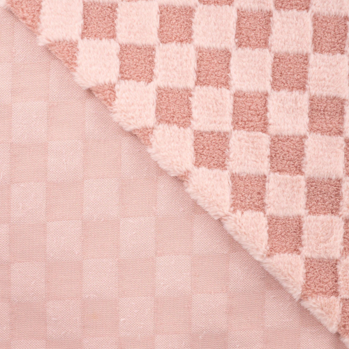 Preview: RESTSTÜCK 0,50m !!! - Fellimitat - Charlie Check - old pink