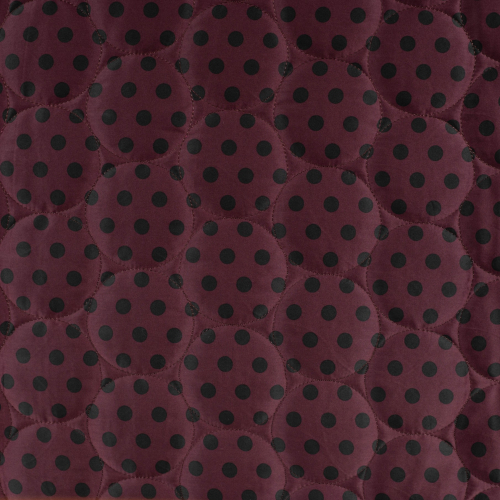Steppstoff - Jackenstepper - Classic Dots - bordeaux/black