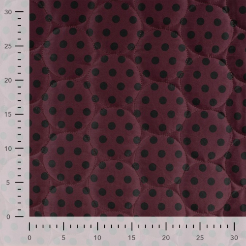 Preview: Steppstoff - Jackenstepper - Classic Dots - bordeaux/black