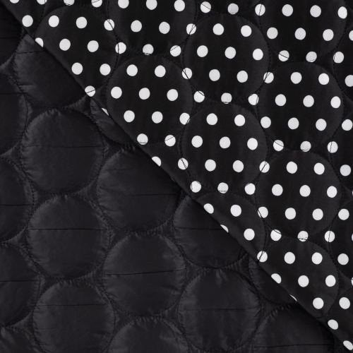 Preview: Steppstoff - Jackenstepper - Classic Dots - black/offwhite