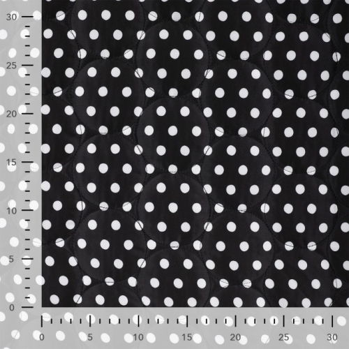 Preview: Steppstoff - Jackenstepper - Classic Dots - black/offwhite