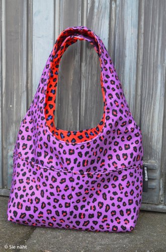 Preview: Canvas - Abby Leo - lila/pink/schwarz - Swafing