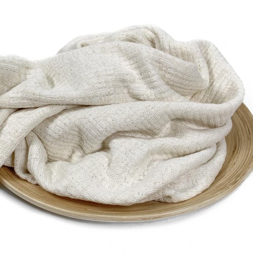 RESTSTÜCK 1,60m !!! - Baumwoll Strick - Samira - wollweiß