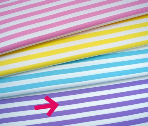 Bio Ringeljersey - A82/A17 - glicine/meringa - Summer Stripes - Hamburger Liebe - Albstoffe