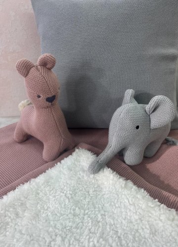 RESTSTÜCK 0,50m!!! - Wellenstrick - Ella - uni grau - Swafing