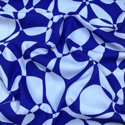 Viskose - Compass Circles - royal/hellblau