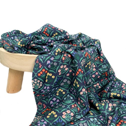 Viskose - Estee - navy - Vintage Garden by Rifle Paper Co.