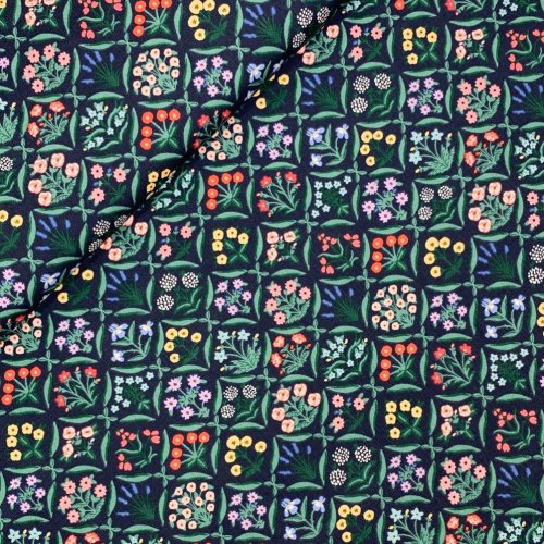 Viskose - Estee - navy - Vintage Garden by Rifle Paper Co.