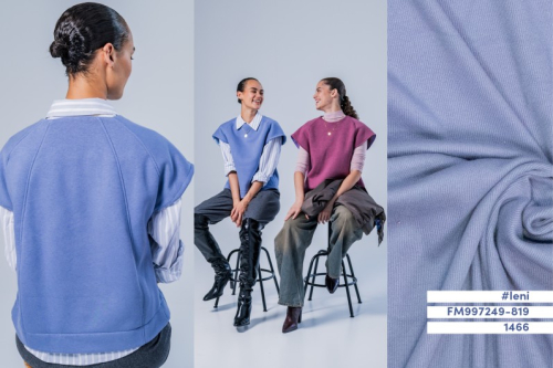 Bio Sweat - recycled brushed - uni - blue - Fibremood No. 40