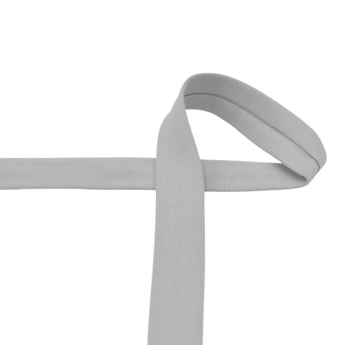 Jersey Schrägband - elastisch - 20mm - silver grey